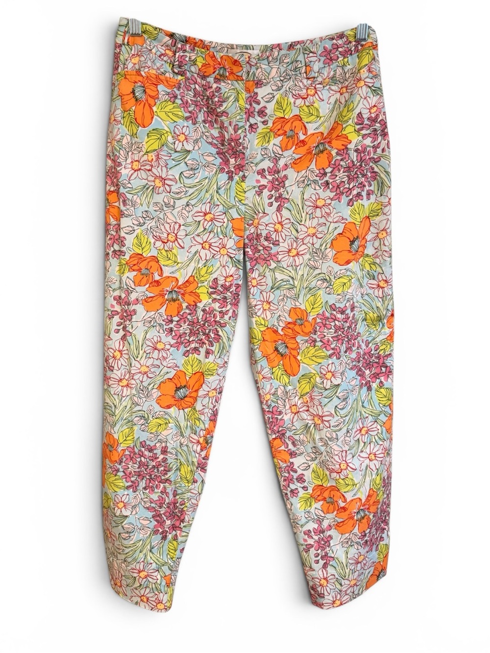Talbots Floral Tropical Capri Pants Size 10